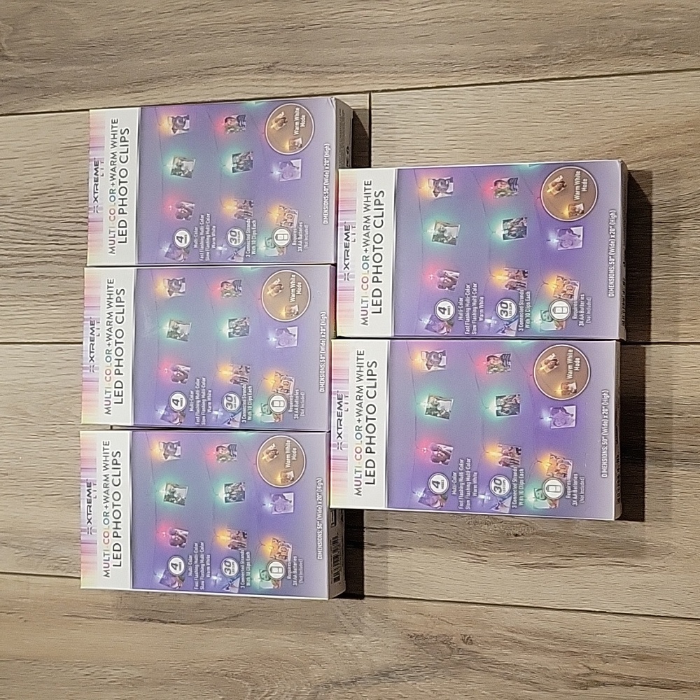 LOT of 5 LED photo clips